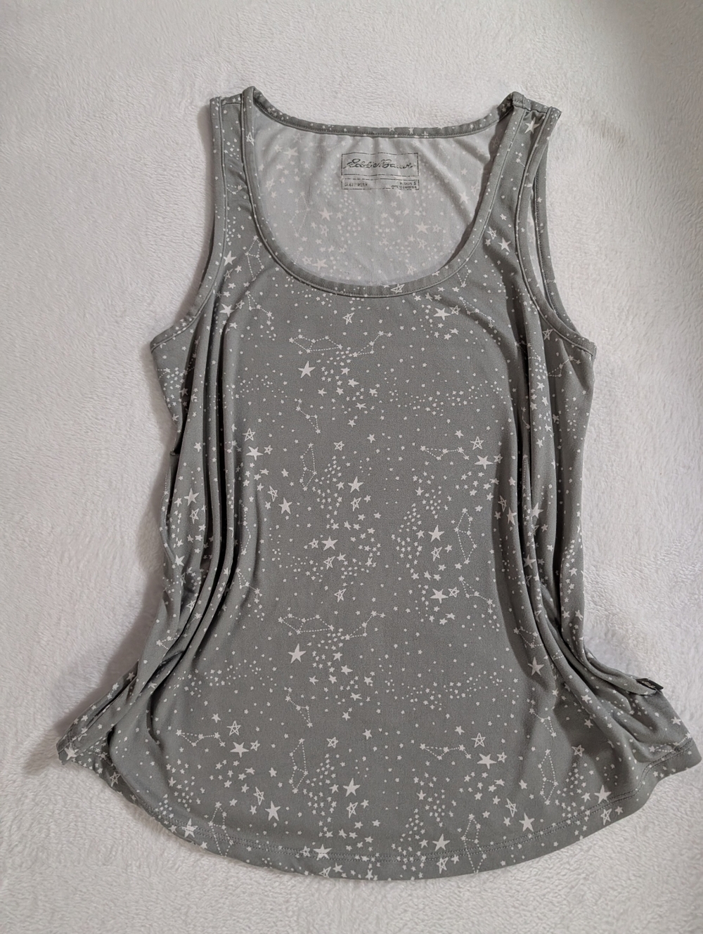 Eddie Bauer Gray Star & Constellation Tank Top, Size Small